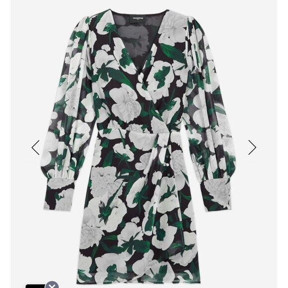 THE KOOPLES Short Printed Multi Long Sleeve Dress Size XS Cocktail NWOT - Picture 4 of 15